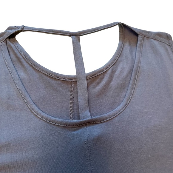 Diadora Tennis Dress-Purple/Gray-Racerback-Side Slits for easy movement-Medium - Picture 6 of 8